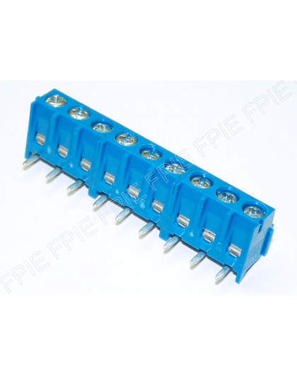 9 position 5mm spacing right angle terminal block by Jite (JTB552)