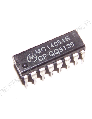 Multiplexer Switch IC 3-18V SP8T Analog Sw by Motorola (MC14051BCP)